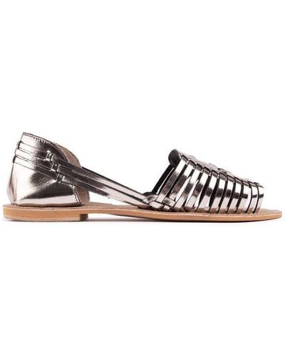 SOLESISTER Tara Flat Sandals Leather - Metallic