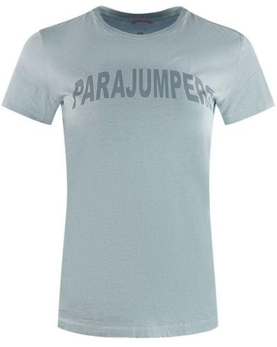 Parajumpers Cristie Brand Logo Vapour T-Shirt - Blue