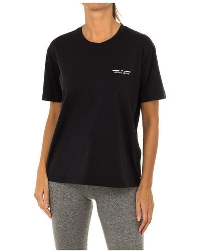 Armani S Short Sleeve Round Neck T-shirt 6z5t91-5j0hz Cotton - Black