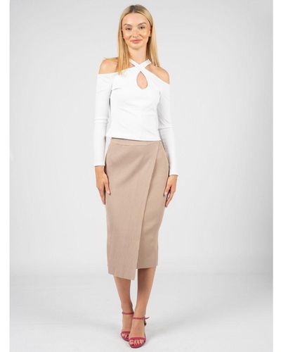 Guess Rok Vrouw Beige - Wit