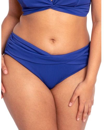 Curvy Kate Cs024506 Twist & Shout Bikini Short - Blue