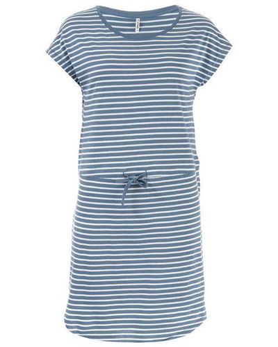 ONLY Womenss May Life Stripe Dress - Blue