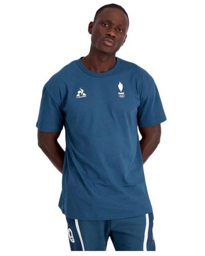 Le Coq Sportif T Shirt Homme Olympique Parijs - Blauw