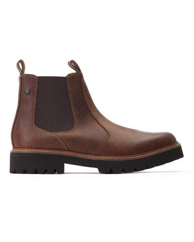 Base London Ragnar Tumble Tan Leather Chelsea Boots - Brown