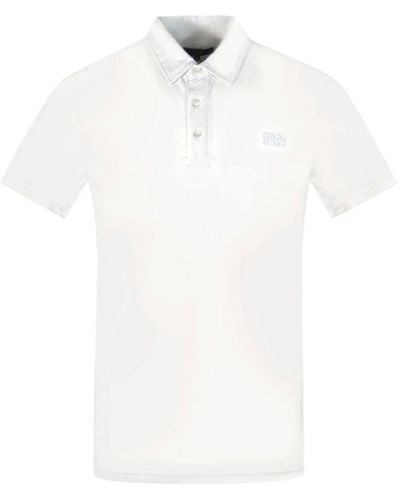 Class Roberto Cavalli Brand Logo Polo Shirt - White