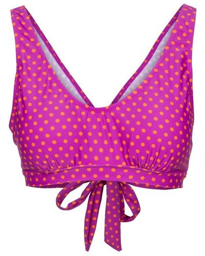 Trespass Vrouwen/ Natalia Bikini Top (paarse Orchideeënvlek) - Roze