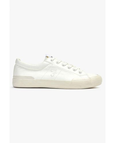 Farah White 'dallas' Casual Lace Up Trainers Rubber