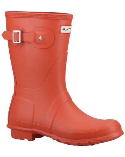 HUNTER Original Short Wellington Boots - Red