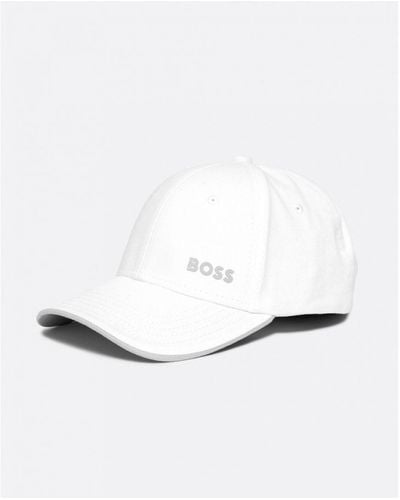 BOSS Boss Cotton-Twill Cap With Printed Logo - White