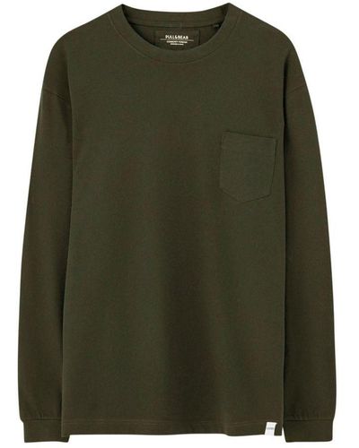 Pull&Bear Long Sleeve Relaxed Pocket Top - Green