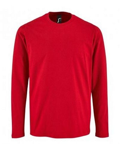 Sol's Imperial Long Sleeve T-Shirt () - Red