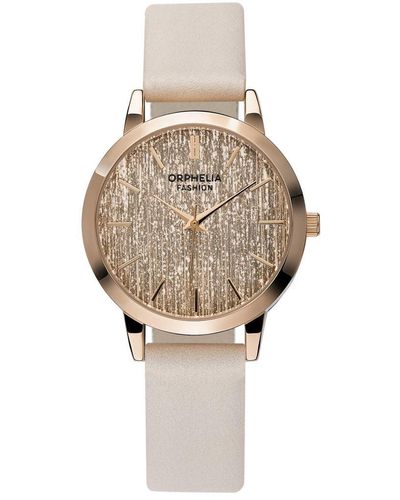 Orphelia Fashion Sparkle Chic Watch Of711911 Leather (Archived) - Natural