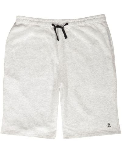 Original Penguin Cotton Jogger Sweat Shorts - White