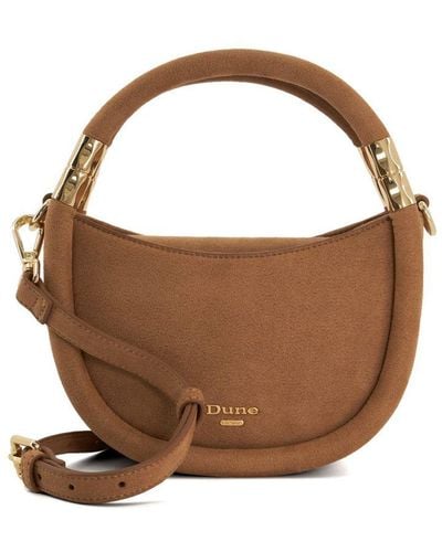 Dune Accessories Daphny - - Curved-base Small Grab Bag Micro Fibre - Brown