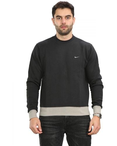 Nike Sweatshirt Met Ronde Hals En Contrasterende Zoom Zwart