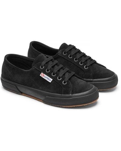 Superga Adult 2750 Suede Lace Up Tennis Shoes (Full) - Black