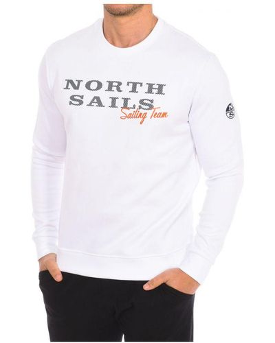 North Sails Long-Sleeved Crew-Neck Sweatshirt 9022970 - White