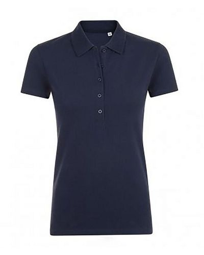 Sol's Ladies Phoenix Short Sleeve Pique Polo Shirt (French) - Blue