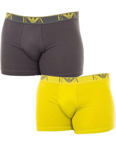 Emporio Armani Pack-2 Boxers Breathable Fabric And Anatomical Front 111268-5a715 Man - Yellow