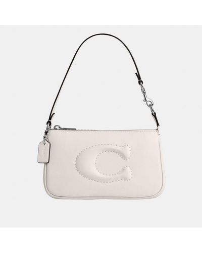 COACH Nolita 19 With Debossed Sculpted C Bag Leather - White