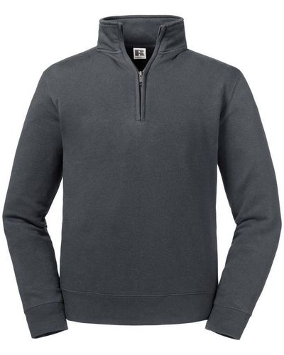 Russell Authentic Quarter Zip Sweatshirt (Convoy) - Grey