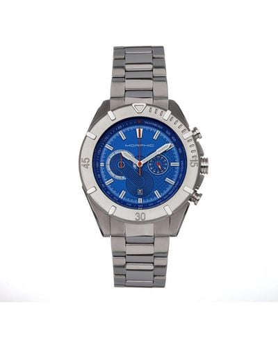Morphic M94 Series Chronograph Bracelet Watch W/date Stainless Steel - Blue