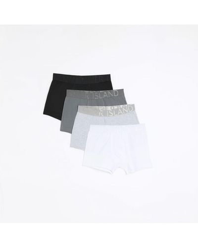 River Island Trunks Regular Fit Multipack Of 4 Ri - White