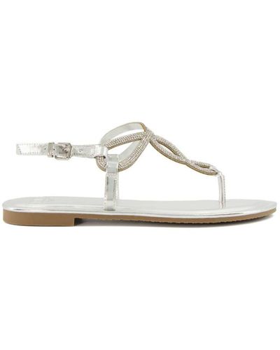 Dune Natascha Studded Toe post Gladiator Sandals Leather in