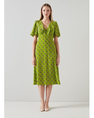 LK Bennett Edeline Dresses, Lime - Green
