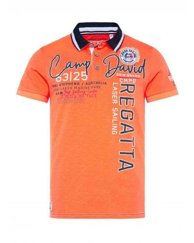 Camp David Poloshirt Van - Oranje