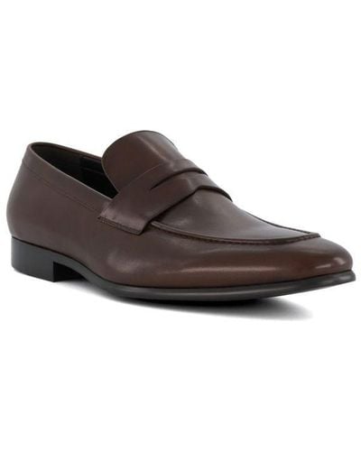 Dune Serving Saddle-trim Loafers Leather - Brown