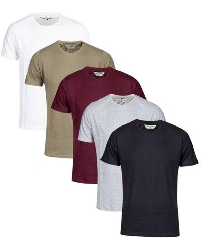 Tokyo Laundry Multi 5-pack Cotton Short-sleeve Crew Neck T-shirts - Multicolour