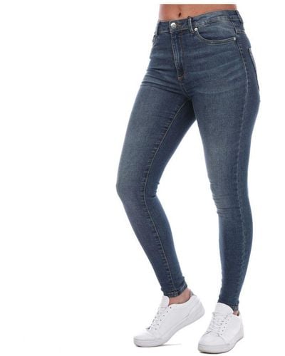Vero Moda Skinny Sophia Jeans Met Hoge Taille, Denim - Blauw