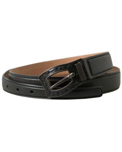 Ermanno Scervino Metal Buckle Leather Belt - Black