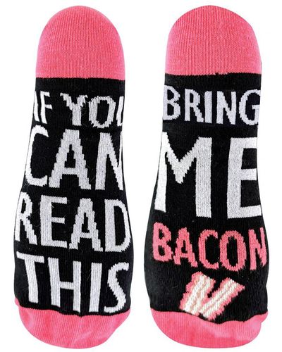 Sock Snob If You Can Read This Socks Bring Me Bacon - Red