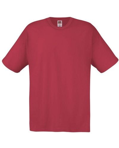 Fruit Of The Loom Original Short Sleeve T-Shirt (Brick) Cotton - Red