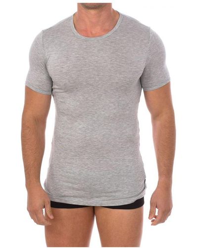 Bikkembergs Fashion Bamboo Short Sleeve T-Shirt Bkk1Uts03Si - Grey