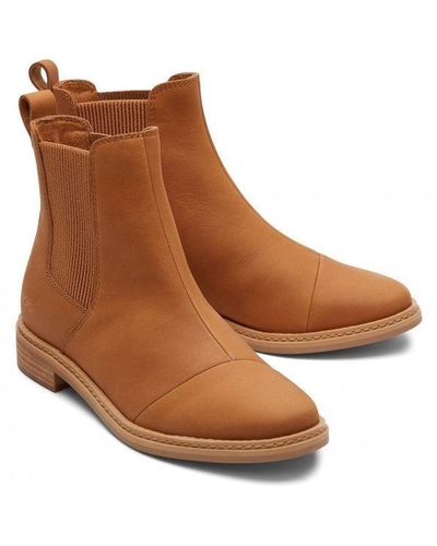 TOMS Charlie Boots Mixed Material - Brown