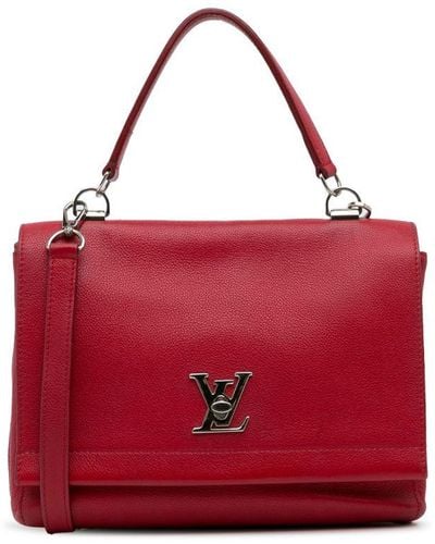 Louis Vuitton Vintage Lockme Ii Red Calf Leather