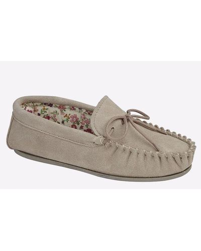 Mokkers Lily Moccasin Slippers - Grey