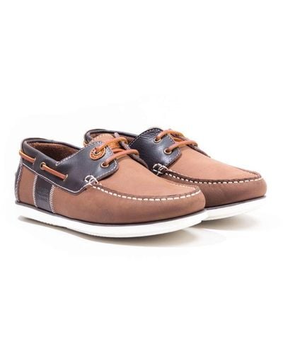 Barbour Capstan Leather Boat Shoes - Pink