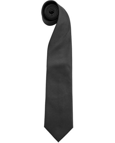 PREMIER Mode "kleuren" Work Clip On Tie (pakket Van 2) (zwart)