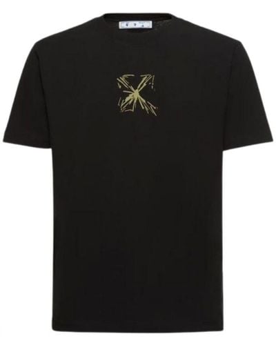 Off-White c/o Virgil Abloh Off- Splash Arrow Design T-Shirt - Black
