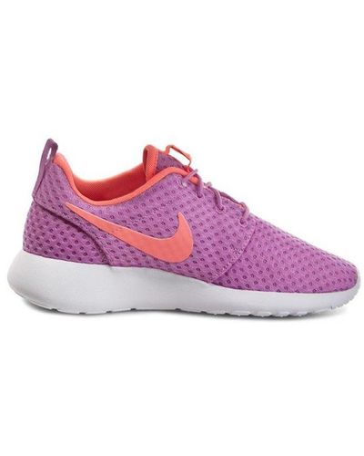 Nike Roshe One Br Lace Up Purple Synthetic Trainers 724850 581