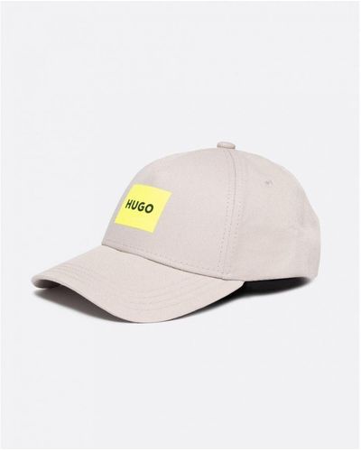 HUGO Jude Cotton-twill Woven Cap With Logo Print - White