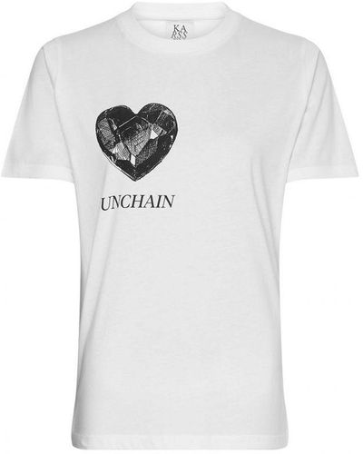 Zoe Karssen Holly Unchain T-shirt Met Artwork - Wit