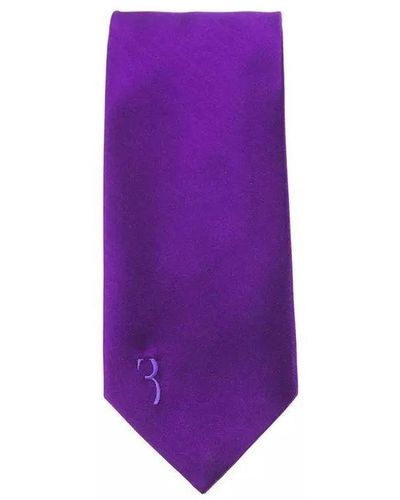 Billionaire Embroidered Sisal Tie - Purple