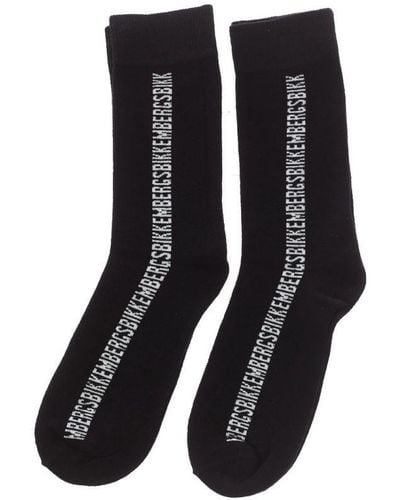 Bikkembergs Pack-2 Tennis Socks Long Cane Bk016 - Black