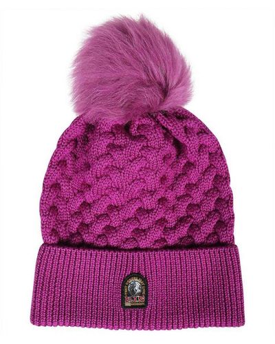 Parajumpers Tricot Purple Pom Beanie - Paars