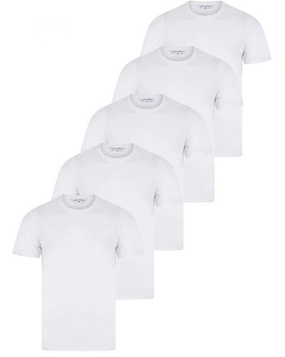 Tokyo Laundry Cotton 5-Pack Short Sleeve T-Shirts - White